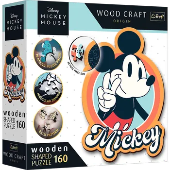 Hračka TREFL Wood Craft Origin puzzle Mickey Mouse Retro 160 dílků