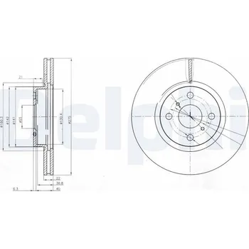 Brzdový kotouč Brzdový kotouč DELPHI BG4054
