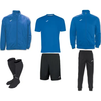 Joma Combi - komplet set Velikost dresu: L, Barva: bledě modrá-černá, Velikost štulpen: S (28-33)