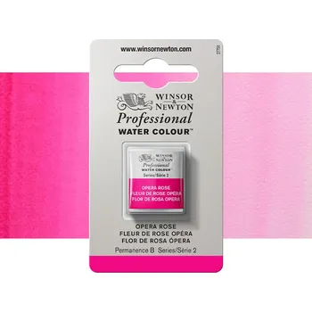 Vodová barva Akvarelová barva Winsor & Newton Professional, půlpánvička - Opera Rose