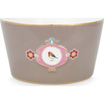Pip Studio miska Love Birds khaki, 15 cm
