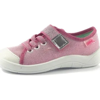 Dívčí bačkory Befado plátěnky 351 002 růžová, velikost 27