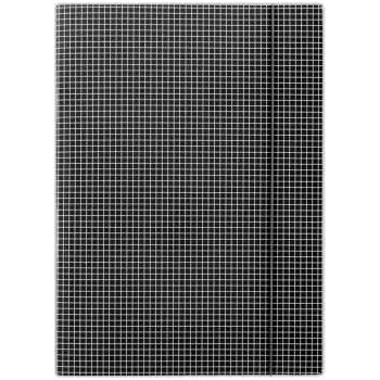 Kartonové desky s chlopněmi a gumičkou Donau - A4, kostičkované, černé