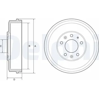 Brzdový buben Brzdový buben DELPHI BF578