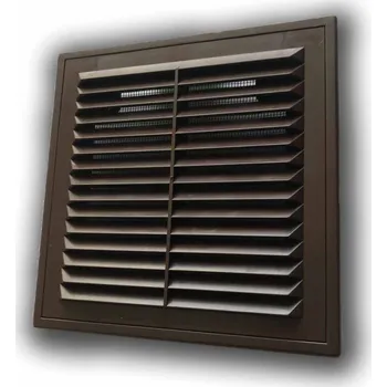 Větrací mřížka Větrací mřížka 150x150 mm se sundavacím panelem a síťkou proti hmyzu - hnědá - MIKAWI 14-4815