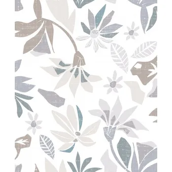 Tapeta Vliesová tapeta modrá, šedá, květy MA947468 / Tapety na zeď Flora (0,53 x 10,05 m) Marburg