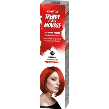 Stylingový přípravek Venita trendy - barevné pěnové tužidlo na vlasy 34 světlečervený odstín