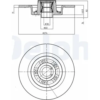 Brzdový kotouč Brzdový kotouč DELPHI BG9026RS