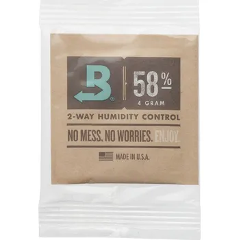 Pohlcovač vlhkosti Boveda 58% 4g, 1ks - baleno samostatně (Čtyřgramový sáček Boveda 58% pro obousměrné udržení konstantní vlhkosti při skladování vašich bylin.)