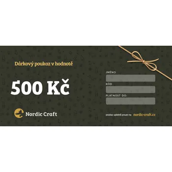 Dárková krabička Nordic Craft Dárkový poukaz 500,- "Vánoce"