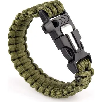 Náramek Náramek Survival Para 3v1 - olivový