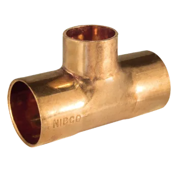 rozdělovač topení CU pájecí T-kus redukovaný měděný 22-15-22 Conex Bänninger 2127 (Conex Bänninger 2127)