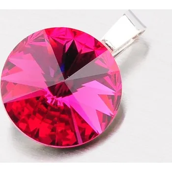 Přívěsek Dámský přívěsek stříbro 925 krystaly 14 mm D132ČV-JK