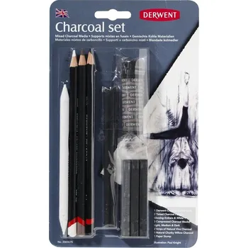 Pastelka DERWENT Uhlové tužky DERWENT, 10ks Mix
