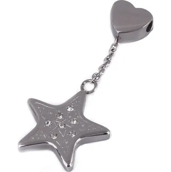 Přívěsek Dámský přívěsek ocel zirkon hvězdička 63014