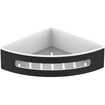 Drátěná police Stella koupelnový košík bílá-černá 16.068-B