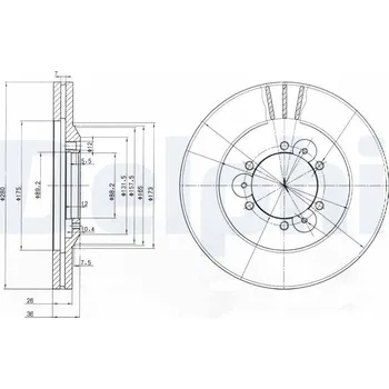 Brzdový kotouč Brzdový kotouč DELPHI BG3378