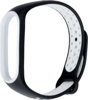 Příslušenství k fitness náramku Xiaomi Siliconeband Mi Band 5/6/7 náhradní řemínek černý/bílý