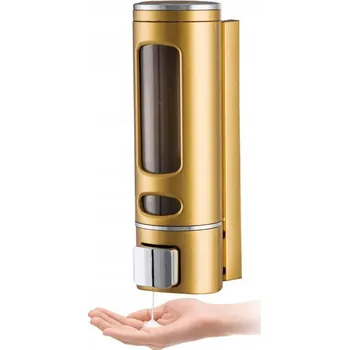 Dávkovač mýdla Gamma příslušenství, nástěnný dávkovač mýdla 400ml AH50, zlatá, GMA-DOZS-GD