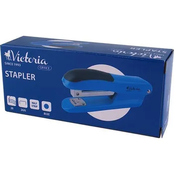 Sešívačka "Half-Strip", modrá, 24/6, na 20 listů, VICTORIA