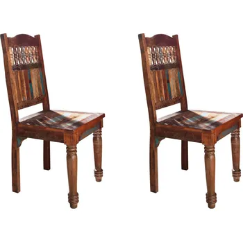 COLORES Židle, set 2ks, indický lakovaný palisandr