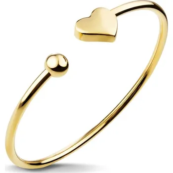 Šperk Dámský náramek ocel pevný se srdcem MNCBG14-286-B délka 17 cm