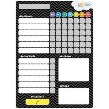 Zápisník Dokido Úkolníček - popisovací Hodnota: Černá