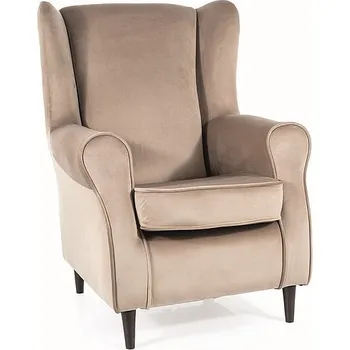 Křeslo Nábytek PEGAS s.r.o. Křeslo BARON, Béžový Bluvel 40/Wenge