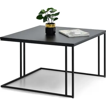 Konferenční stolek MPT Konferenční stolek Dark XL, černý mat/černý kov