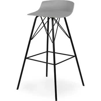 Barová židle Šedé barové stoličky v sadě 2 ks (výška sedáku 71 cm) Tori – Tenzo ID_1274914
