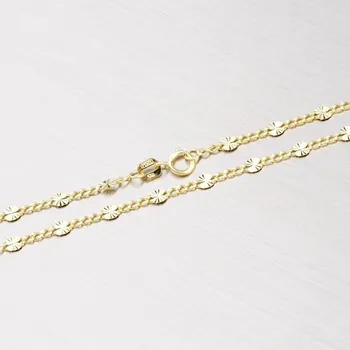 Oblečení a móda Dámský řetízek žluté zlato 585 ozdobný 45-1237 délka 55 cm