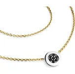 Dámský náhrdelník přírodní diamant 0.084 ct černé brilianty 10902-NH01-ZLB-Black délka 40 cm