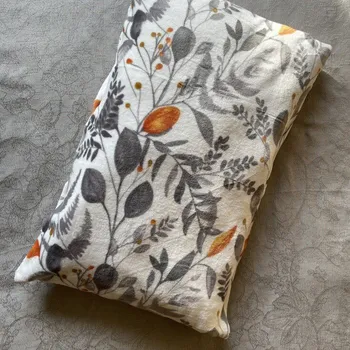 Povlak na dekorativní polštářek Povlak na polštář LÍSTEK ŠEDÝ 50x70