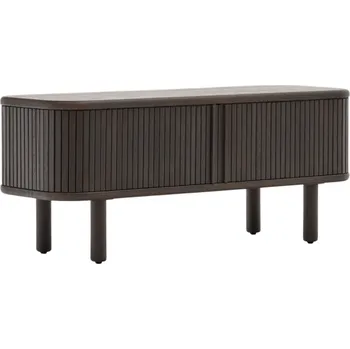 Televizní stolek Tmavě hnědý dřevěný TV stolek Kave Home Mailen 120 x 40 cm