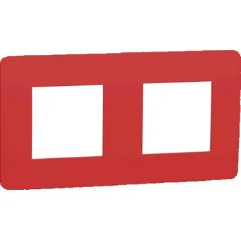 Elektrická zásuvka Dvojrámeček Schneider Electric Nová Unica Color NU280413 červený/bilý