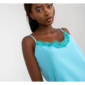 Dámský top s krajkou 507650 světle modrý - FPrice světle modrá 38