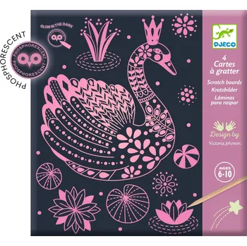 Dětské zboží DJECO Vyškrabávací obrázky Kouzelný svět