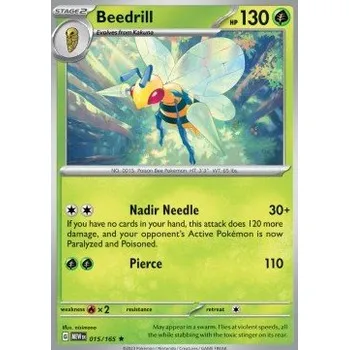 Sběratelská karetní hra Pokémon MEW 015/165 Beedrill - 151 Stav: Near Mint, Verze: HOLO