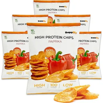 Protein Protein Chips Paprika - Supplify High, Box 6 kus