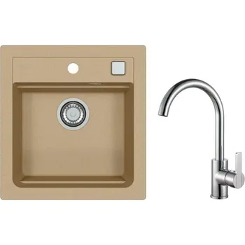 Kuchyňský dřez SET ALVEUS ATROX 20 / 55 + BATERIE TONIA CHROM