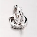 Dámské náušnice stříbro 925 zirkon kruhy OKP-230P-OKS