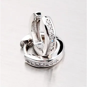 Náušnice Dámské náušnice stříbro 925 zirkon kruhy OKP-230P-OKS