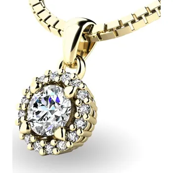 Přívěsek Dámský přívěsek žluté zlato 585/1000 přírodní diamant 0.580 ct G/SI 10927-ZL-DIA bez řetízku