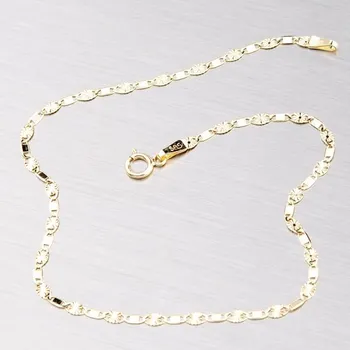 Náramek Náramek žluté zlato 585 gravírovanými ploškami 44-1391 délka 17 cm