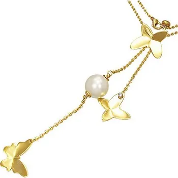 Šperk Dámský náhrdelník ocel perly GCAT089 délka 40 cm