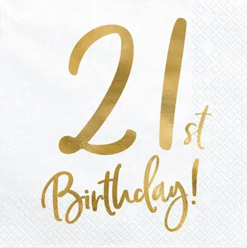 Papírový ubrousek Bílé ubrousky - 21 let