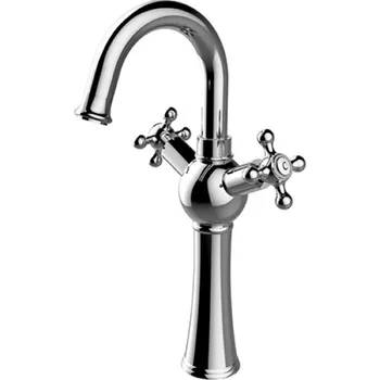 Vodovodní baterie Besco Retro I vysoká umyvadlová baterie, chrom