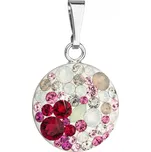 Stříbrný přívěsek s krystaly Swarovski mix barev 34225.3 sweet love