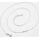 Dámský náhrdelník bílé zlato 585 v bílém 149P-150756 délka 45 cm