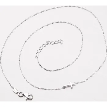 Náhrdelník Dámský náhrdelník bílé zlato 585 v bílém 149P-150756 délka 45 cm